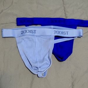 2 pair 2xist Y back thongs